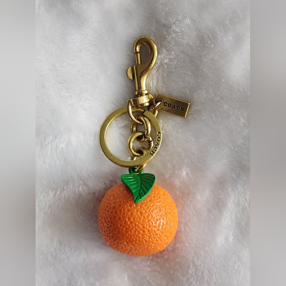 Luxury Orange Fruit Keychain Accessory Designer Inspired Bag Charm - Picture 4 of 12